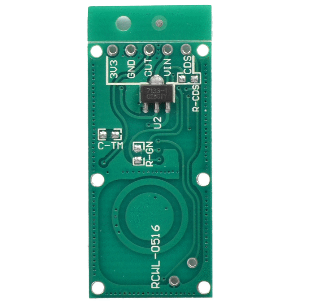 RCWL-0516 Microwave Radar Sensor Module β Human Motion Detection, 3.3Vβ5V, High Sensitivity, Ideal for IoT and Automation Projects