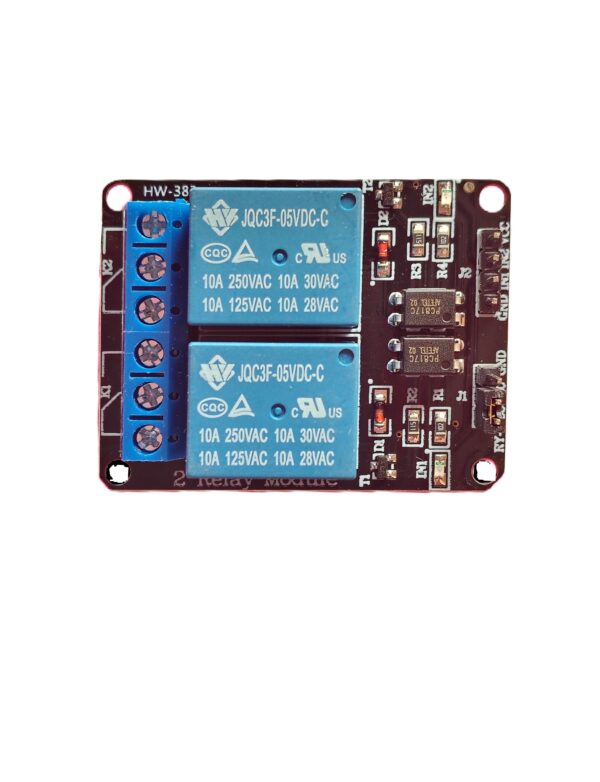 2-Channel Relay Board with Optocoupler for Arduino, Raspberry Pi, ESP32