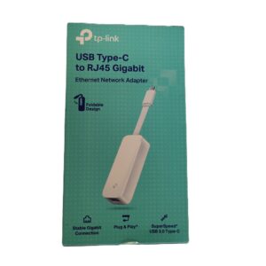 TP-Link UE300C USB Type-C to RJ45 Gigabit Ethernet LAN Adapter – 1000Mbps High-Speed Wired Network Converter for Laptops, Tablets & Smartphones