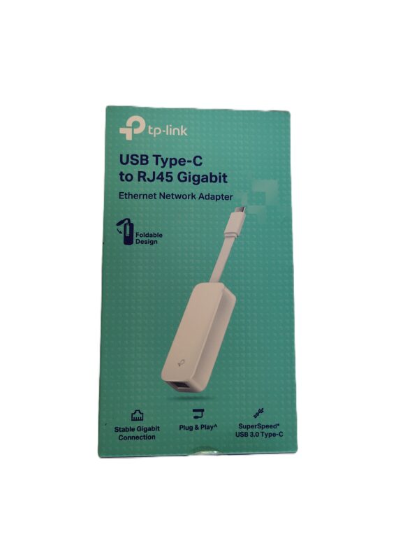 TP-Link UE300C USB Type-C to RJ45 Gigabit Ethernet LAN Adapter – 1000Mbps High-Speed Wired Network Converter for Laptops, Tablets & Smartphones