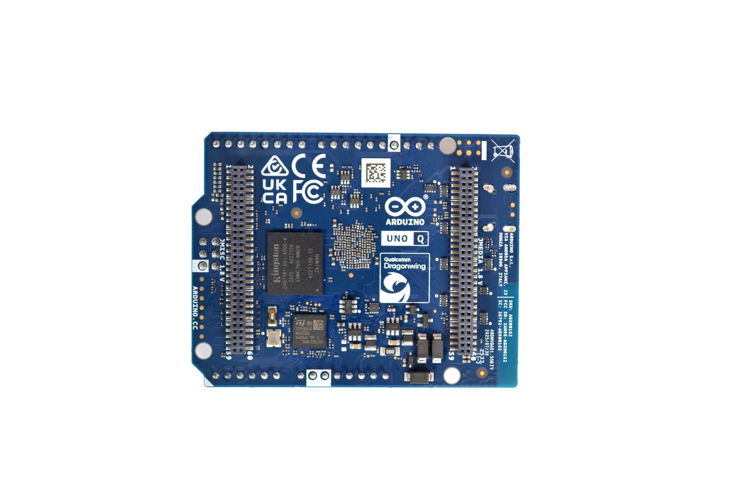 Official Arduino UNO Q (2GB LPDDR4, 16GB eMMC ABX00162) – 20th Anniversary Edition | Dual MPU + MCU | Made in Taiwan | Original from Arduino Italy - Image 2