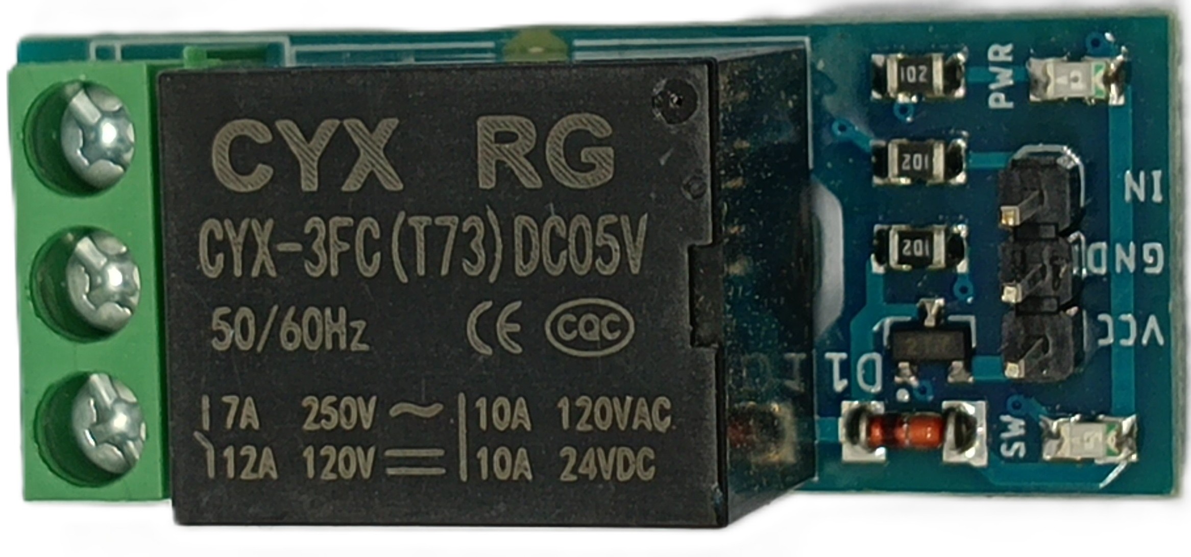 5V 1-Channel Relay Board – 10A 250VAC / 30VDC – Low Level Trigger – Non-Optocoupler – Microcontroller Compatible - Image 6