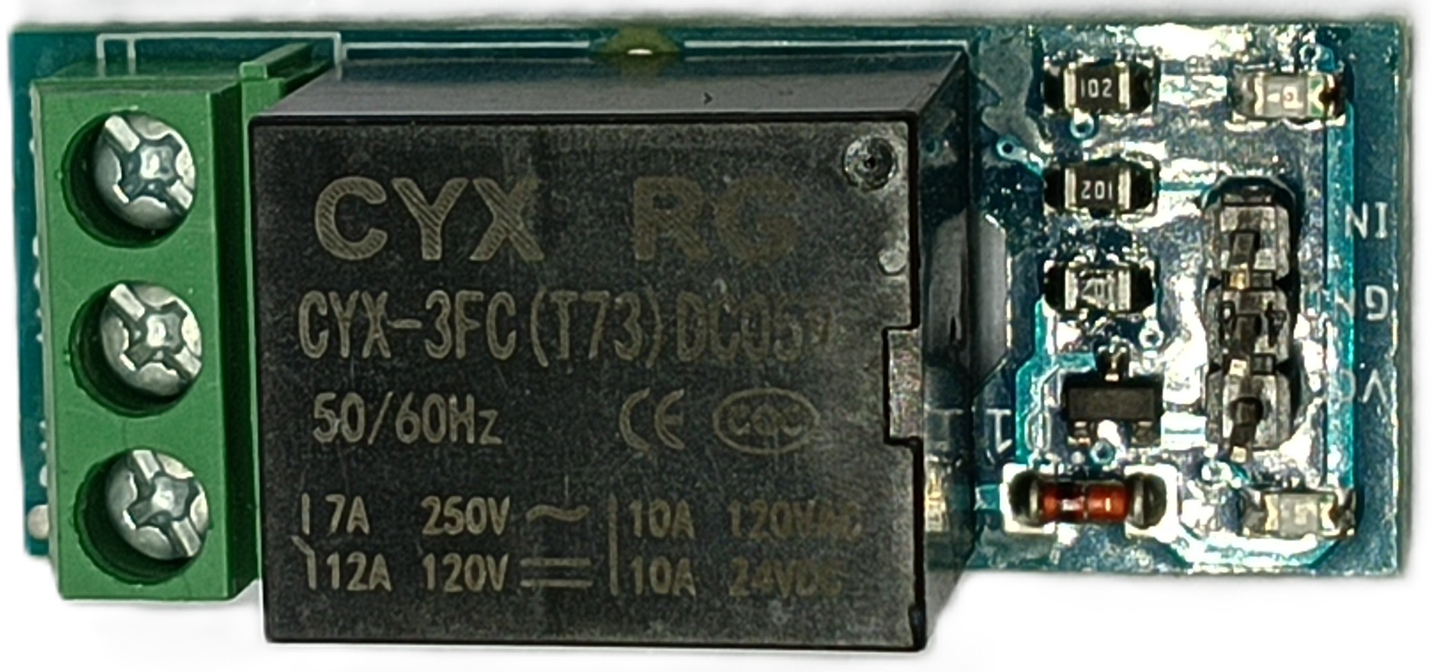 5V 1-Channel Relay Board – 10A 250VAC / 30VDC – Low Level Trigger – Non-Optocoupler – Microcontroller Compatible - Image 3