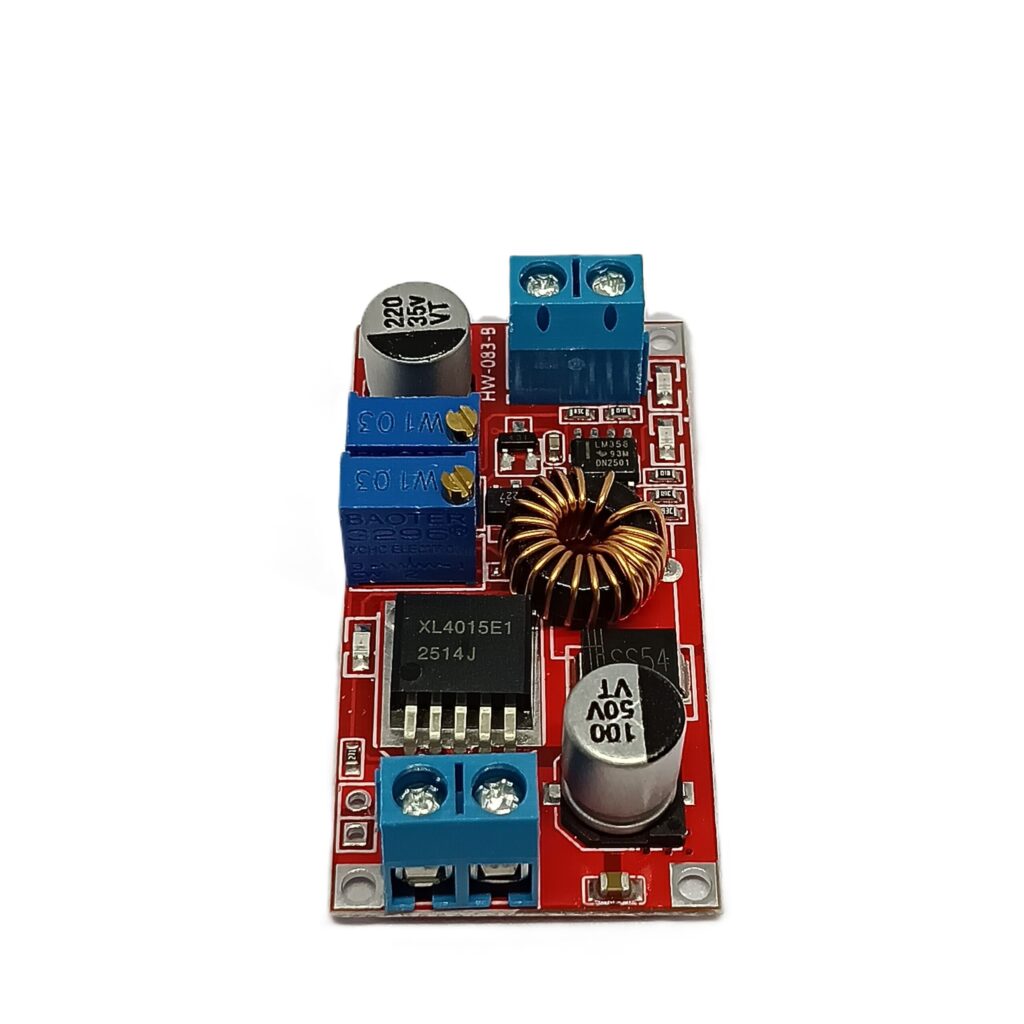XL4015 5A DC-DC Adjustable Buck Converter Step Down Power Supply Module with Current and Voltage Control, High Efficiency Voltage Regulator for DIY Electronics and Arduino Projects