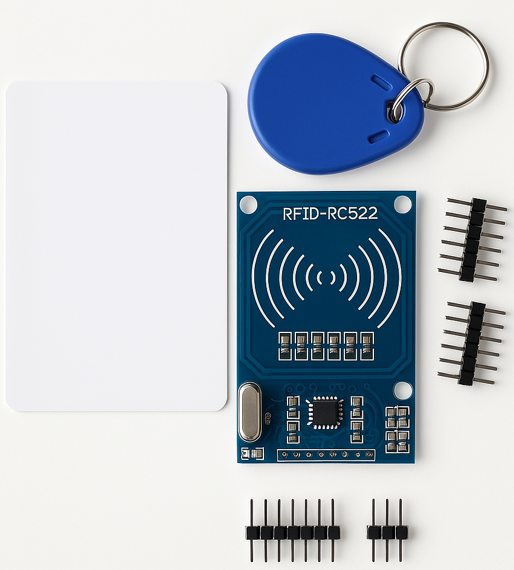 RFID RC522 Reader Module Kit with Key Fob & Card – 13.56MHz for Arduino, ESP32, Raspberry Pi