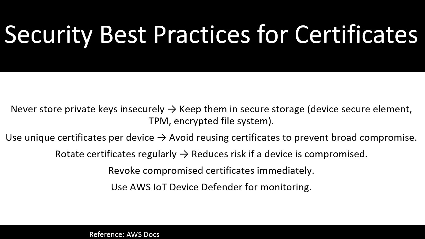 Certificates-Security-Best-Practices - Vihaan IoT Gateway